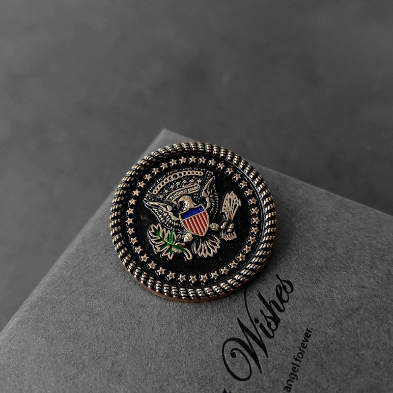 B3 Light Gold Bright Lapis Lazuli Badge Trendy Fashion Pearl Style Cap Badge Medal Pin Korean Modern Diy Pin - Image 5